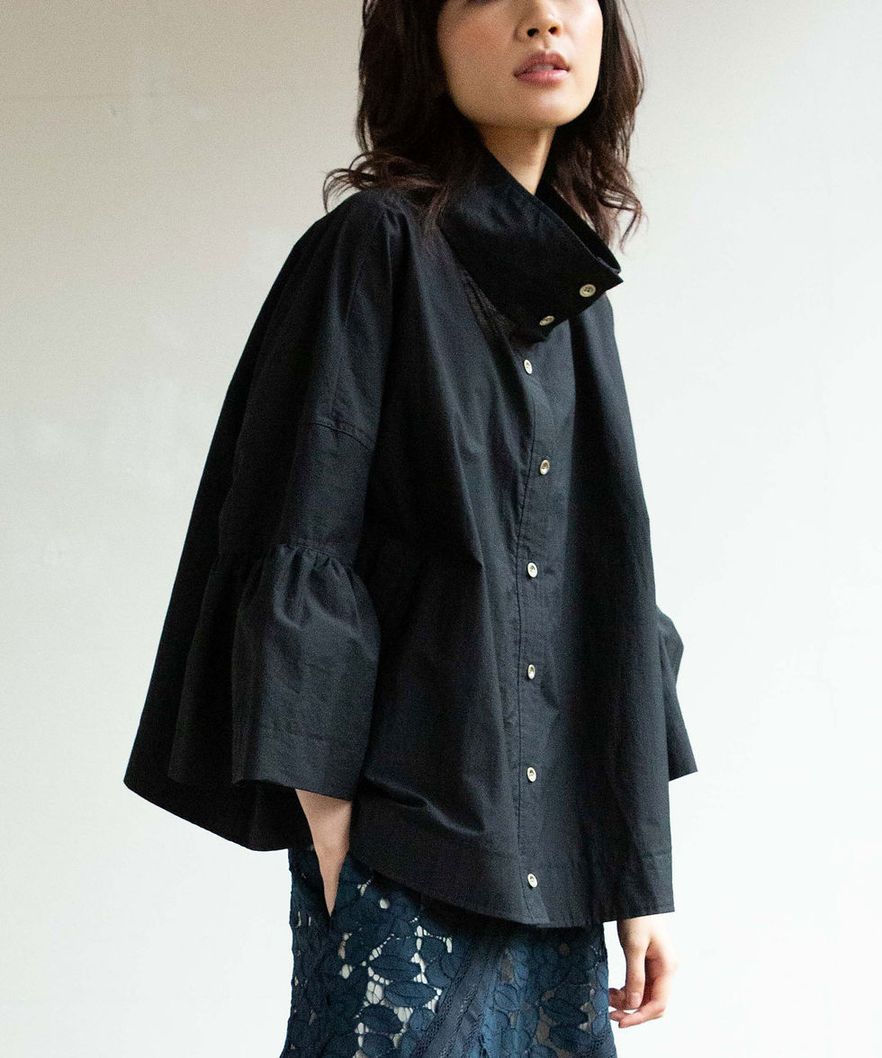 サムネイル： Stand collar shirt cardigan