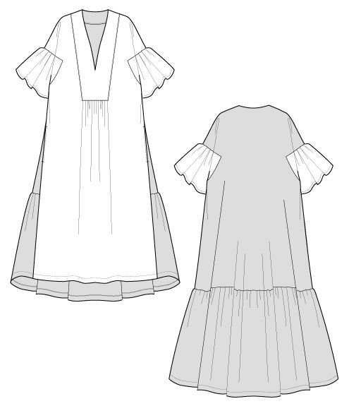 サムネイル： Import triangle print dress
