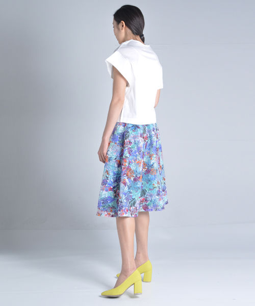 サムネイル： Shear flower print skirt
