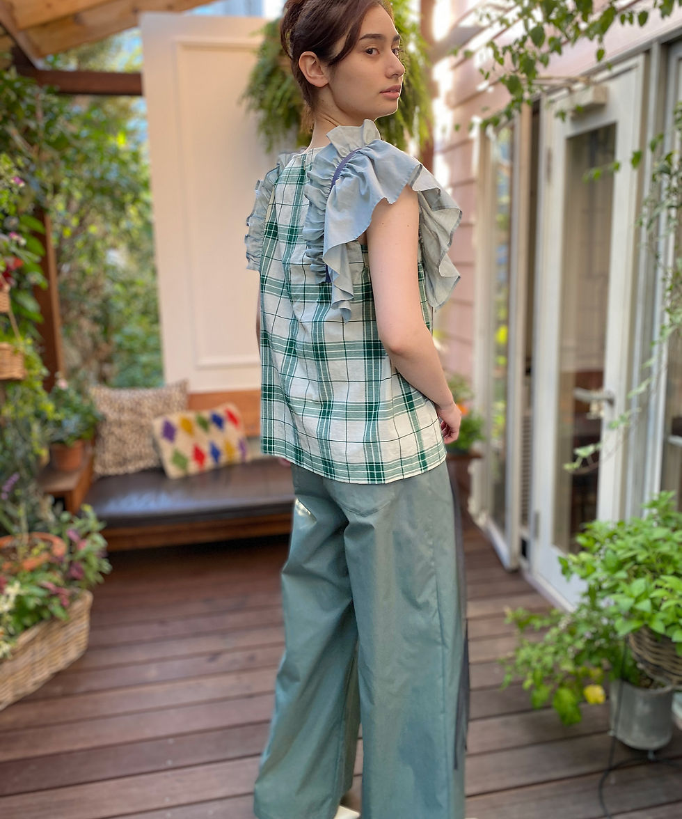 サムネイル： Tartan check design blouse