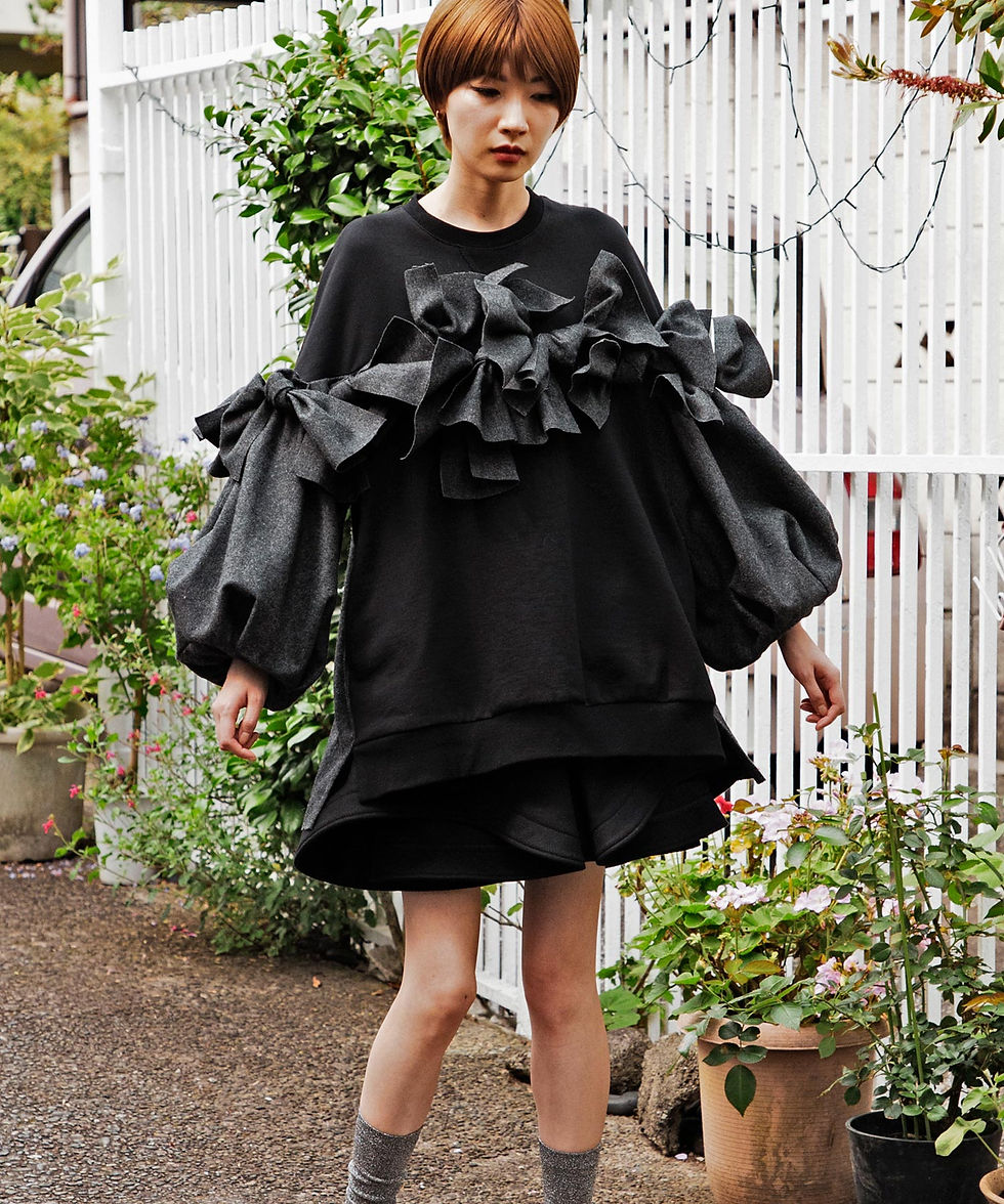 サムネイル： Ribbon chest switching pullover