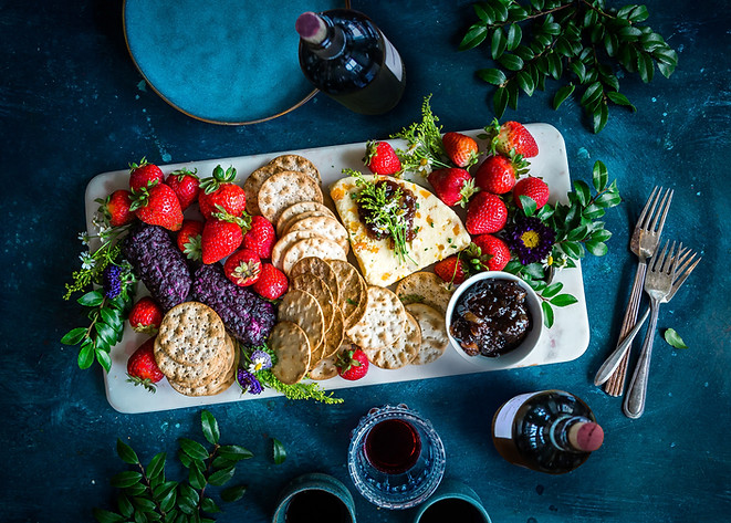 Cheese, Berries and Crackers
