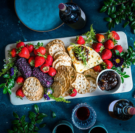 Cheese, Berries and Crackers