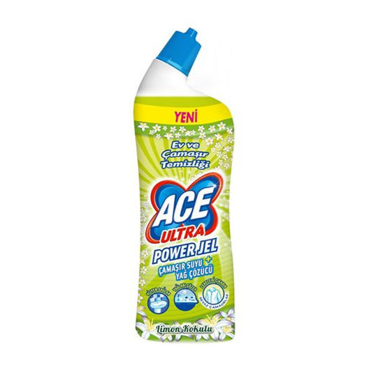 Ace Ultra Power Jel Kıvamlı Çamaşır Suyu Limon Bahçesi 750 Ml