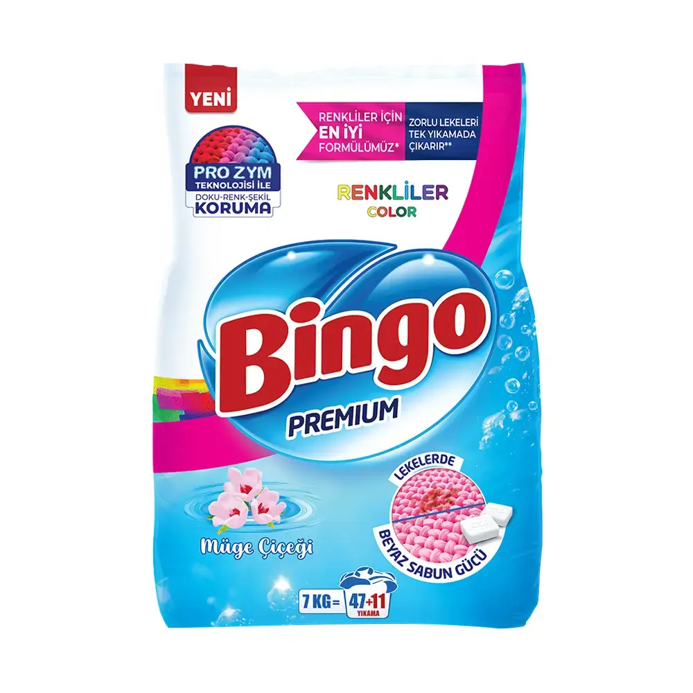 Bingo Toz Çamaşır Deterjanı Premium Renkli 7 kg
