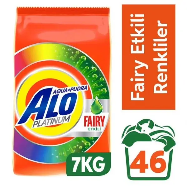 Alo Platinum 7 Kg Fairy Etkili Renkliler Aquapudra Toz Deterjan