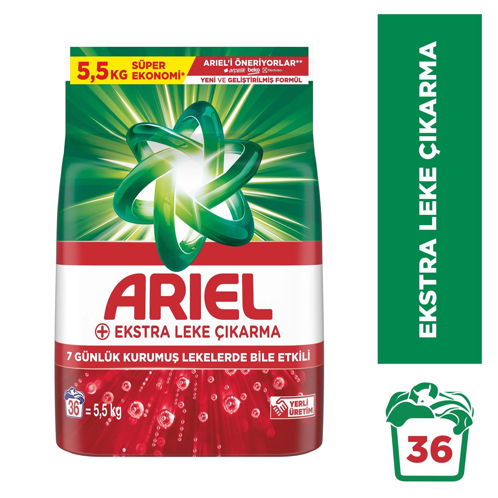 Ariel Toz Çamaşır Deterjanı Oxi Ekstra Hijyen 5.5 kg 36 Yıkama