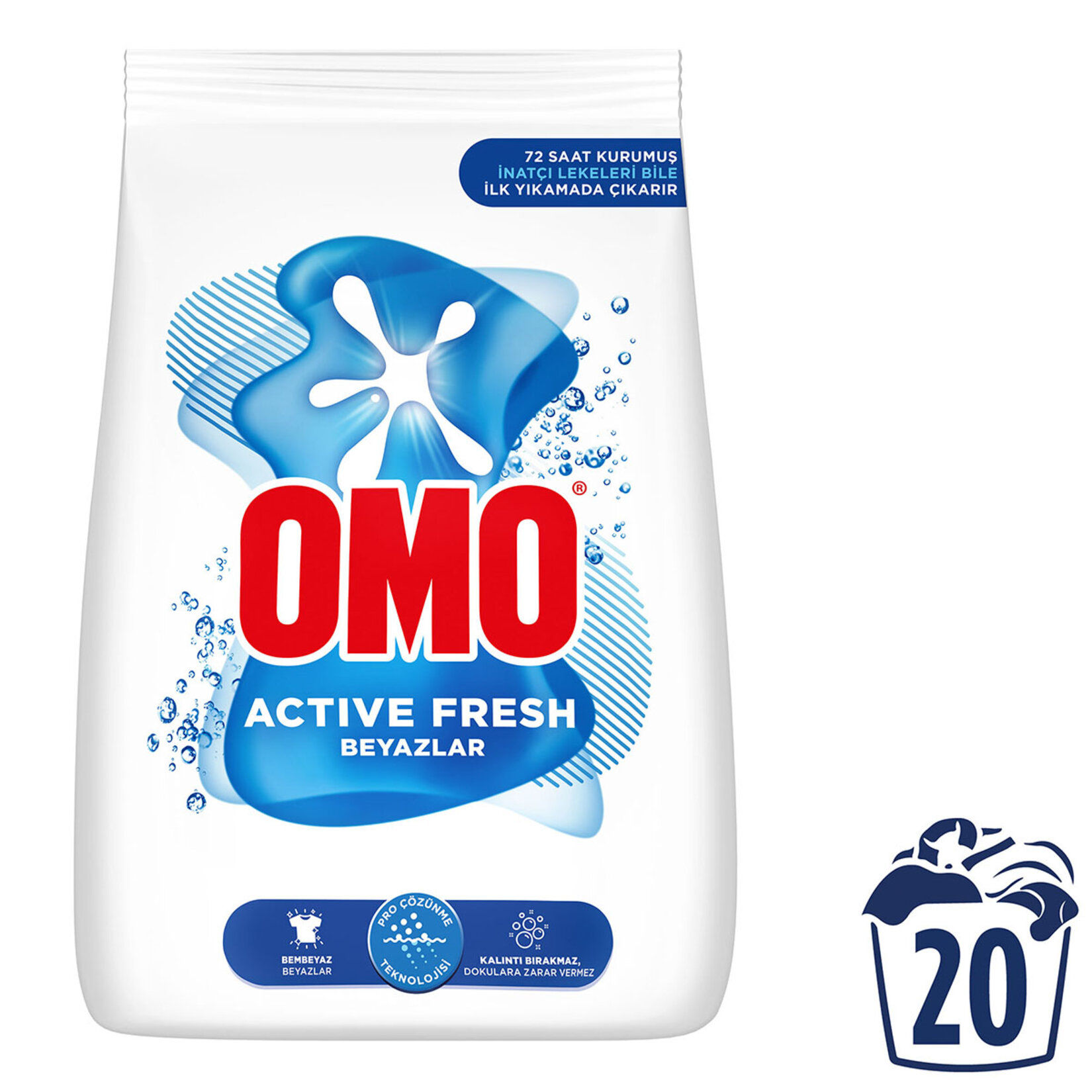 Omo Active Fresh Beyazlar Toz Çamaşır Deterjanı 3 KG 20 yıkama