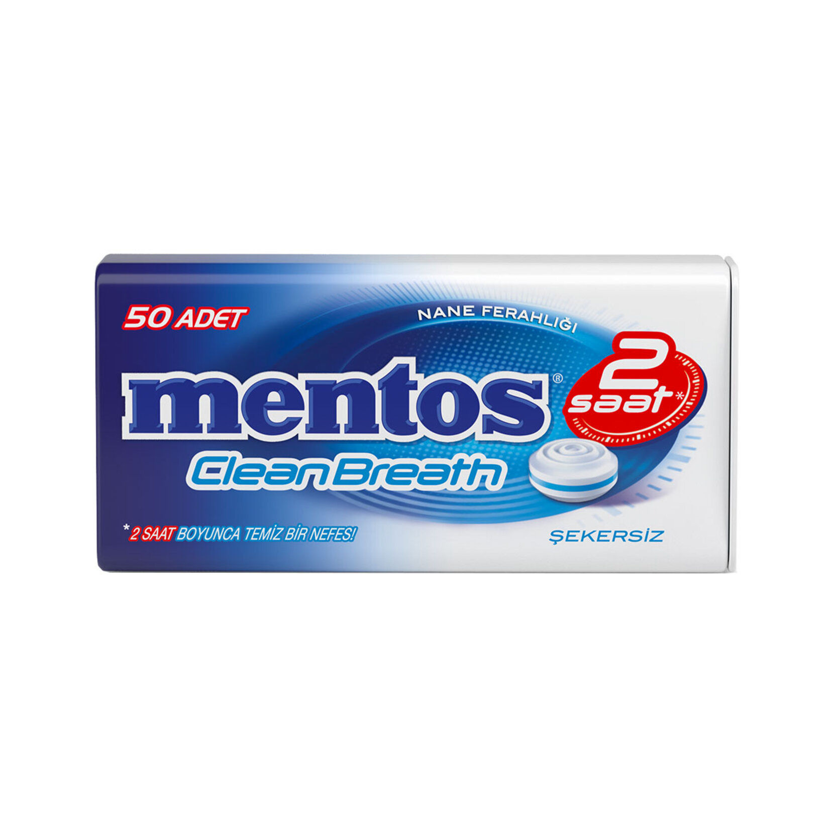 Mentos 2 Saat Clean Breath Nane Aromalı Şeker 35 Gr