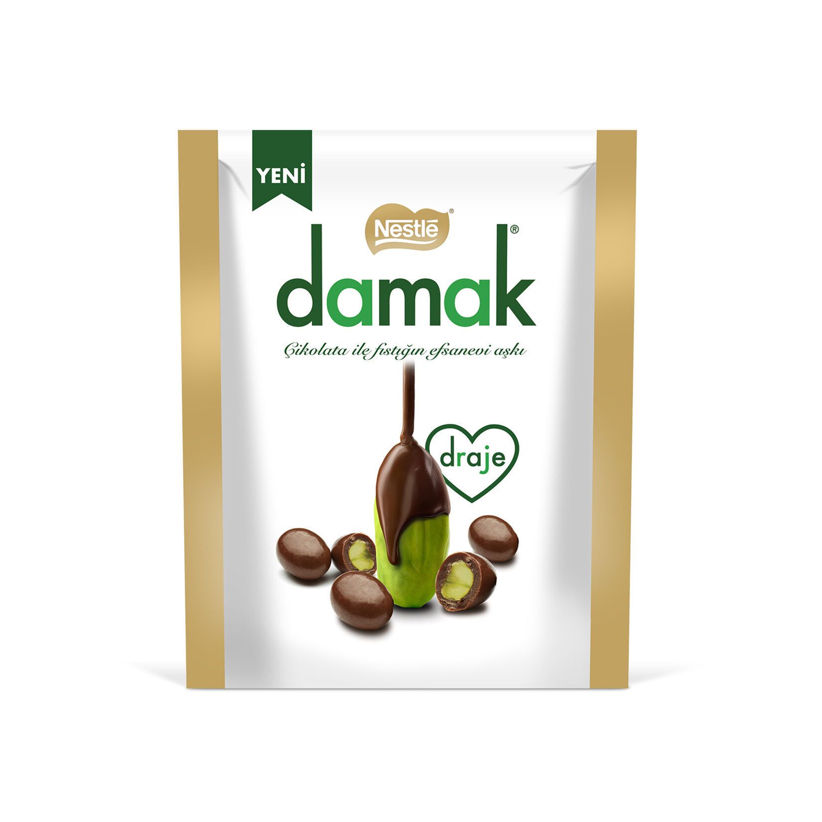 Nestle Damak Sütlü Çikolata Kaplı Antep Fıstıklı Draje 50 Gr