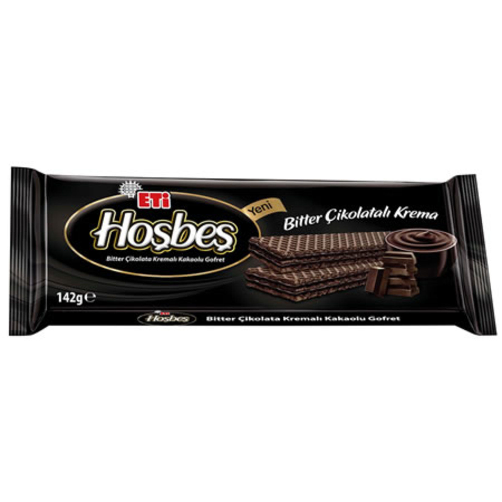 Eti Hoşbeş Bitter Çikolata Kremalı Gofret 142 Gr