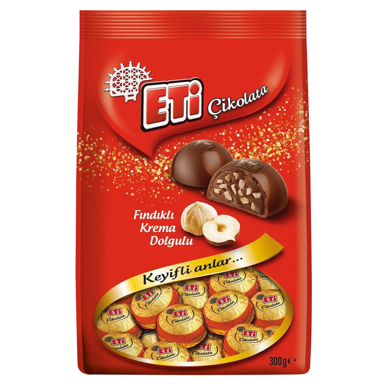 Eti Fındıklı Krema Dolgulu Sütlü Çikolata 300 Gr