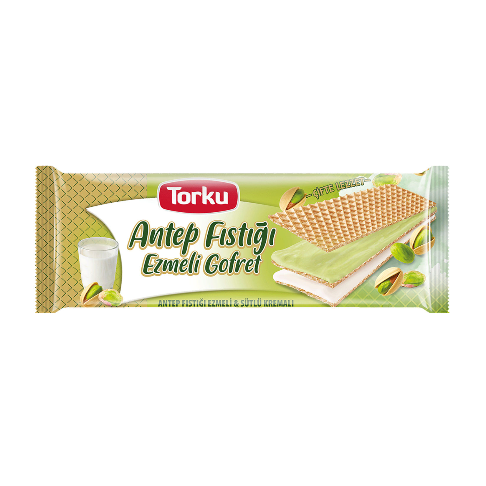Torku Antep Fıstığı Ezmeli Sütlü Kremalı Gofret 142 Gr