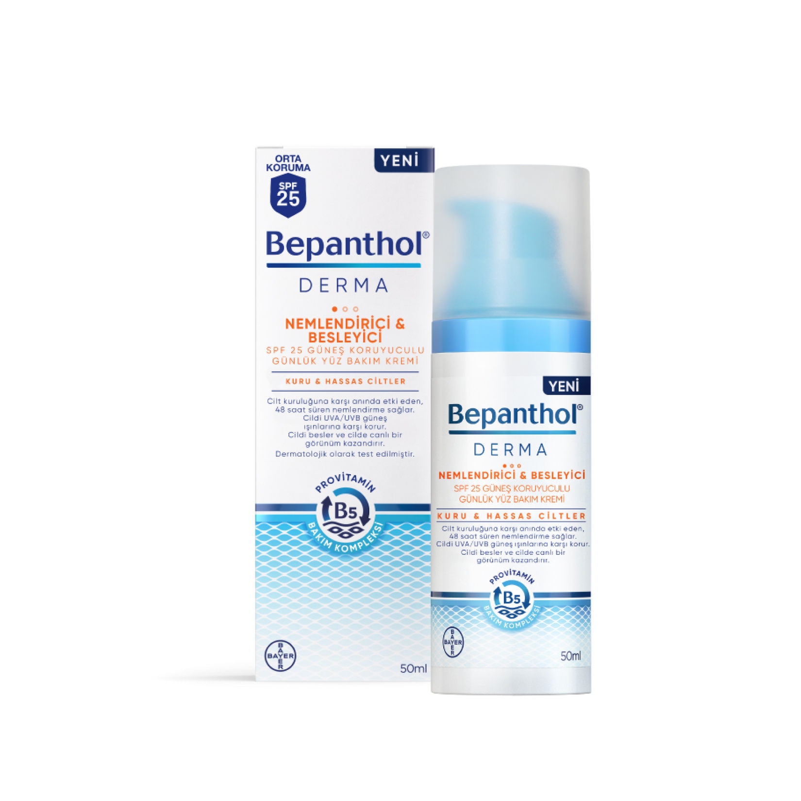 Bepanthol Derma Nemlendirici Besleyici Spf25 Yüz Bakım Kremi 50 Ml