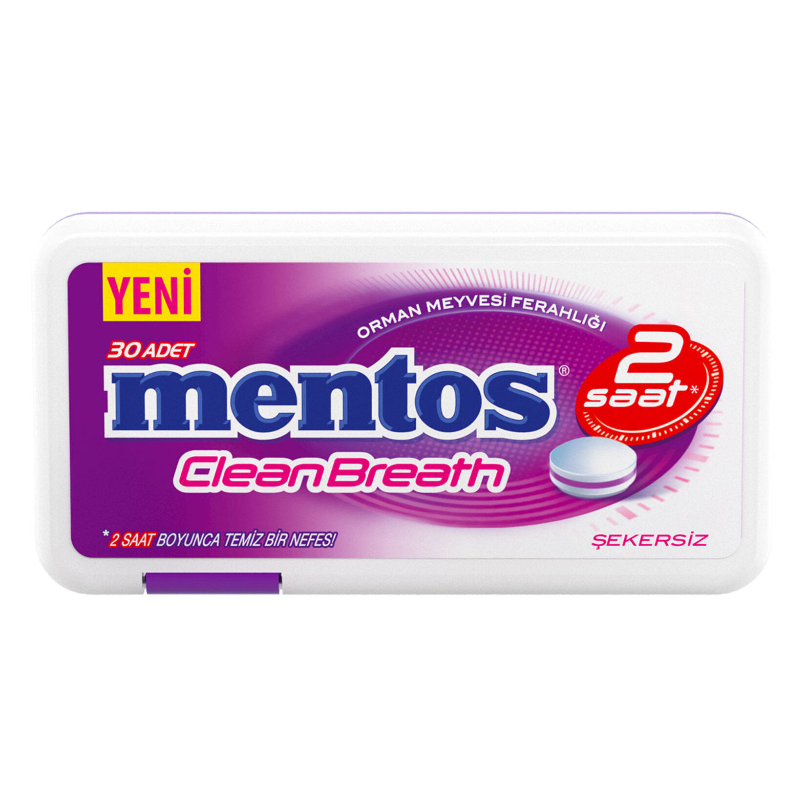 Mentos 2 Saat Clean Breath Orman Meyvesi Aromalı Şeker 21 Gr