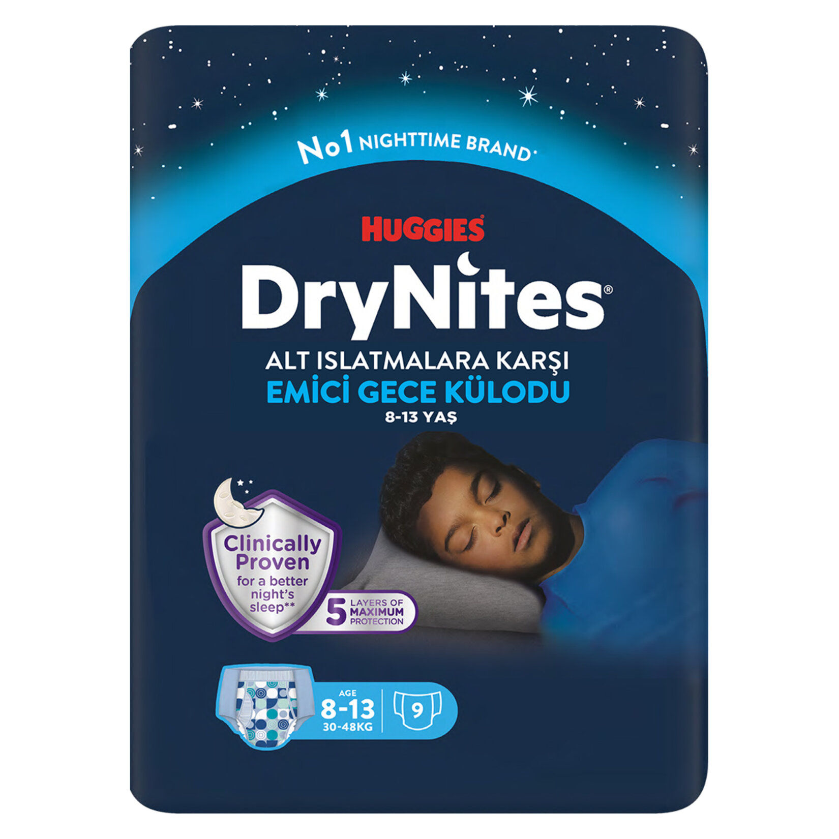 Huggies Drynites Gece Külodu Erkek 8-13 Yaş 9'lu