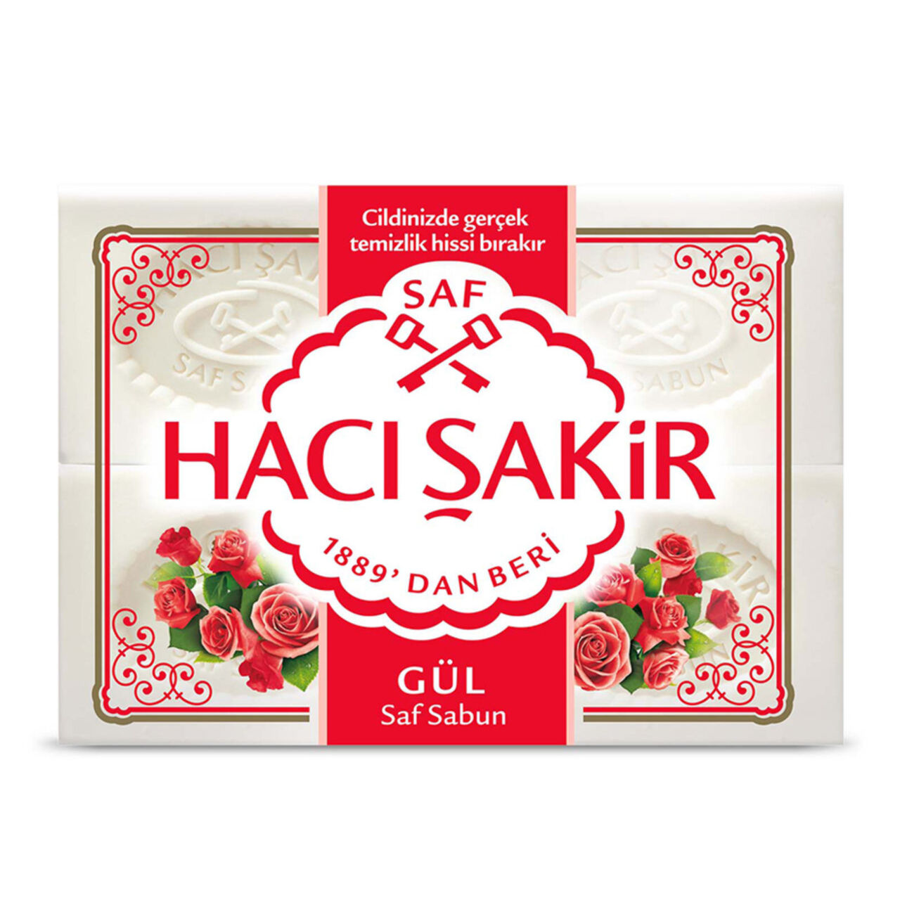 Hacı Şakir Gül Beyaz Kalıp Sabun 4X150 G