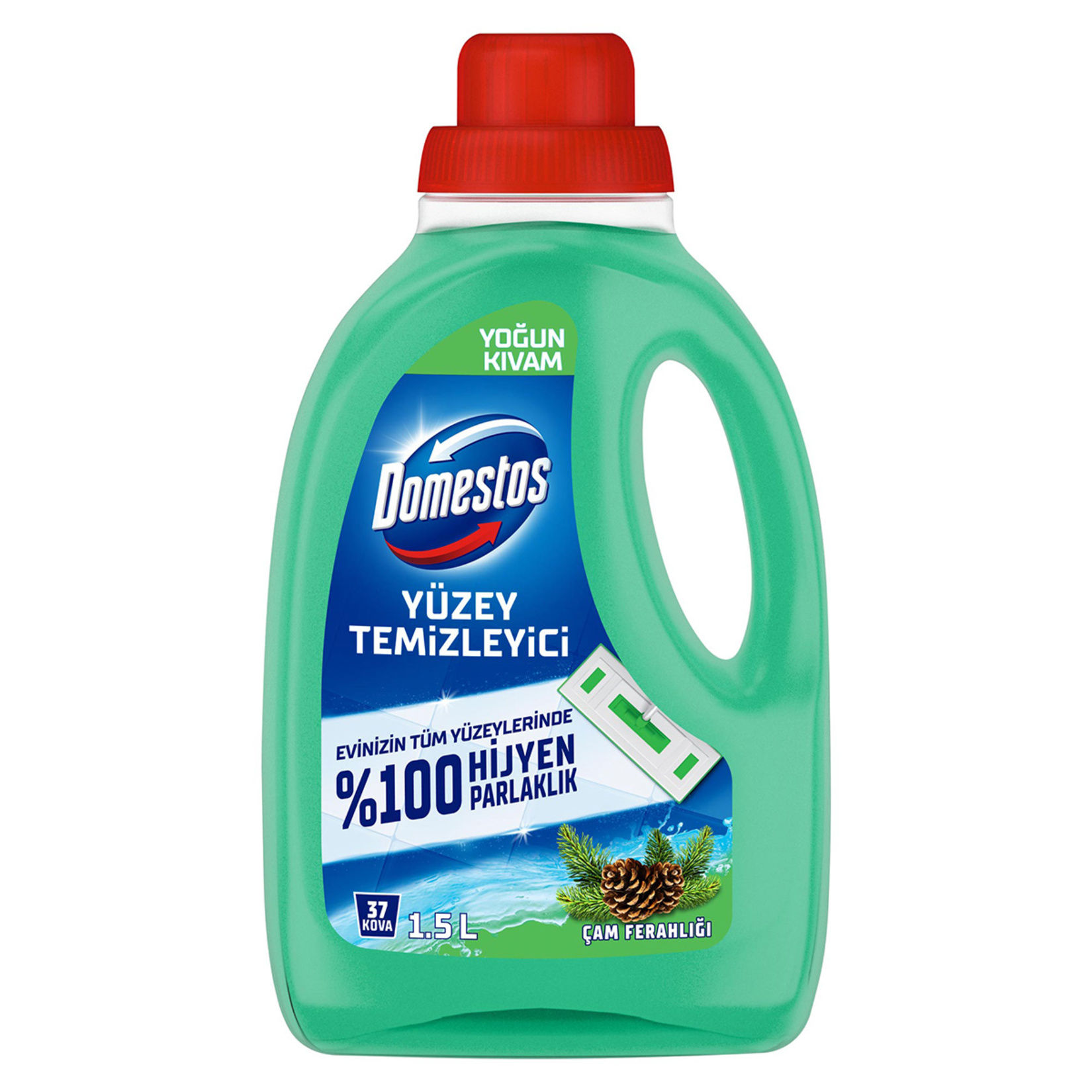 Domestos Yüzey Temizleyici Çam Maksimum Hijyen Tüm Yüzeyler için 1.5 Lt