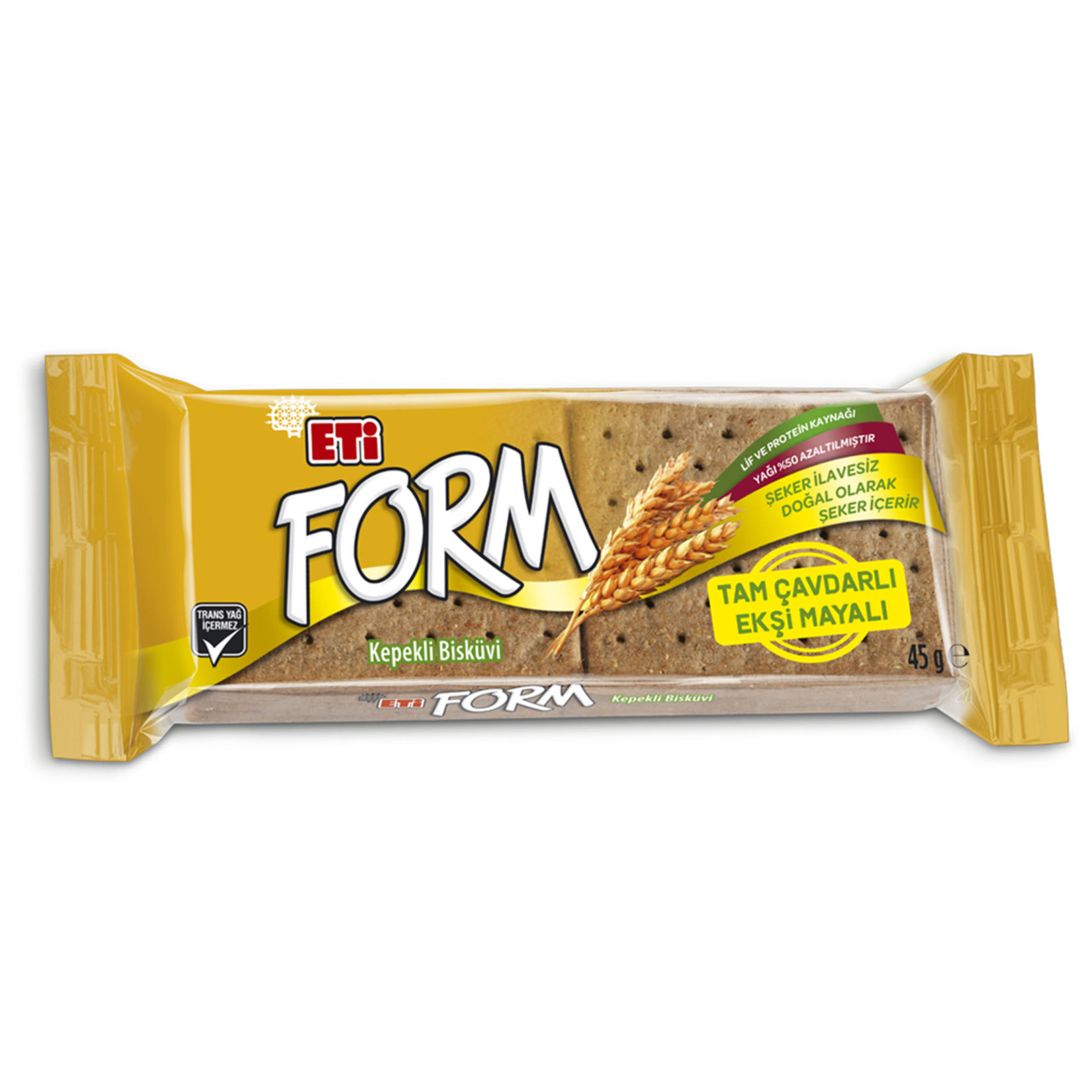Eti Form Tam Çavdarlı Ekşi Mayalı Kepekli Bisküvi 45 Gr