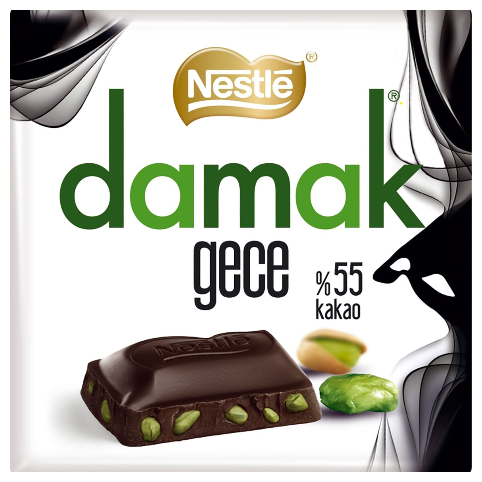 Nestle Damak Gece Antep Fıstıklı Bitter Çikolata 60 Gr