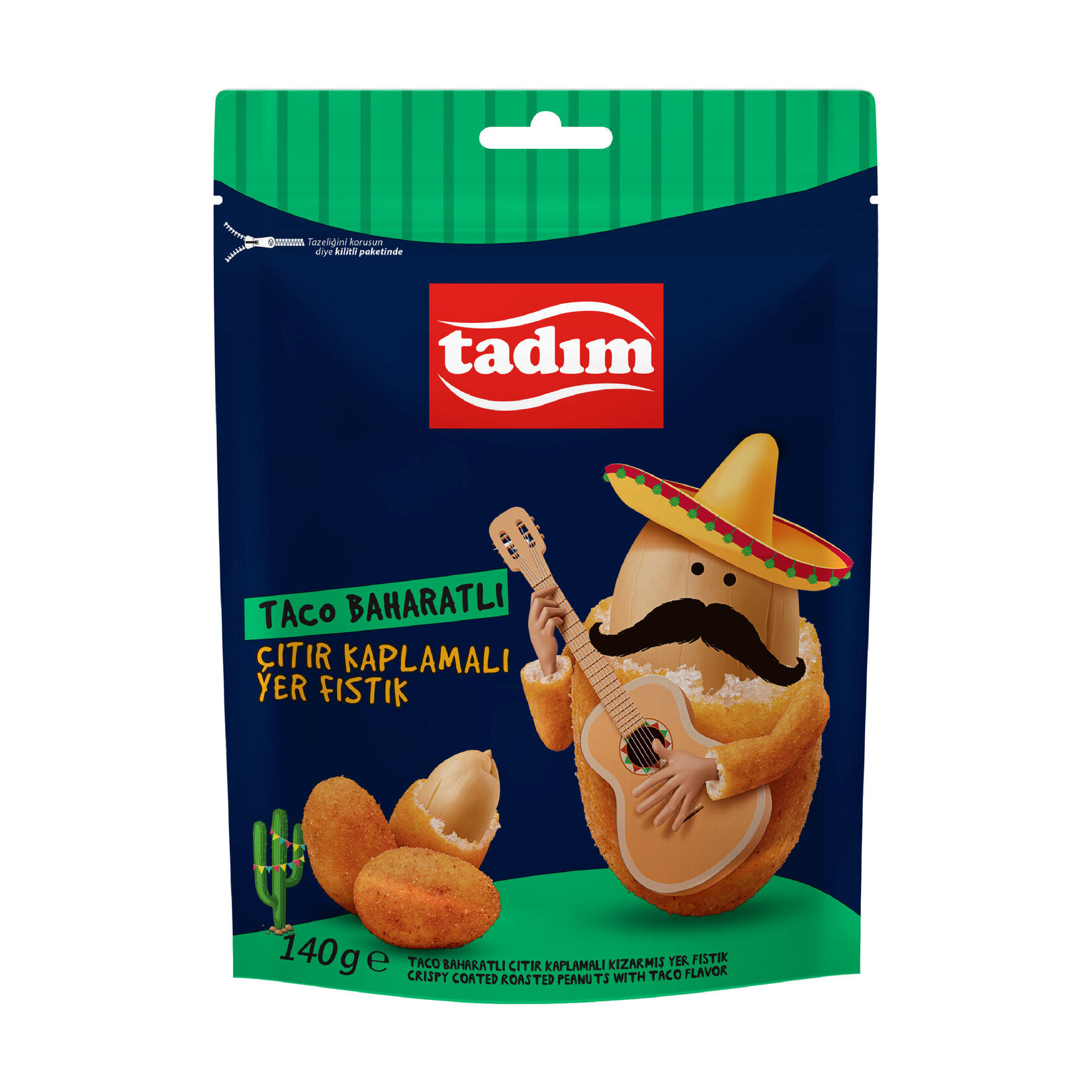 Tadım Taco Baharatlı Çıtır Kaplamalı Yer Fıstığı 140 Gr