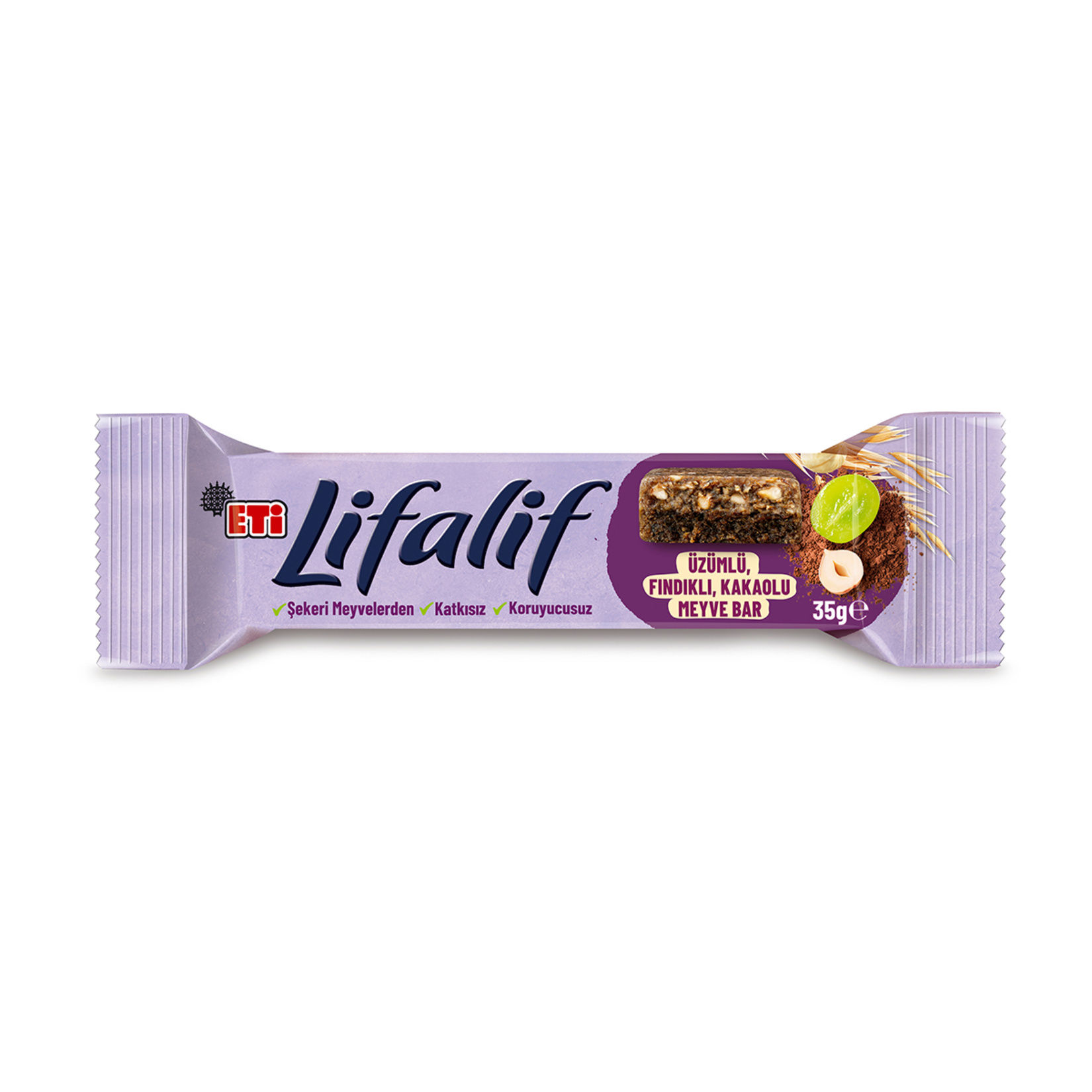 Eti Lifalif Meyve Bar Üzümlü Fındıklı Kakaolu 35 Gr