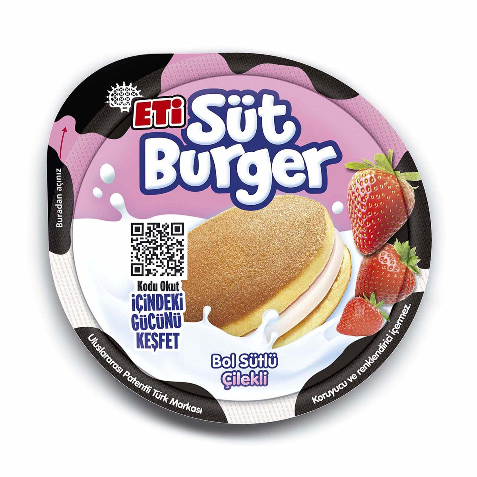 Eti Süt Burger Çilekli Krema Dolgulu Ballı Kek 35 gr