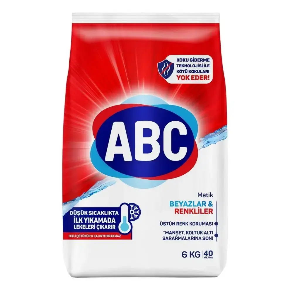Abc Matik Beyazlar ve Renkliler Toz Deterjan 6kg