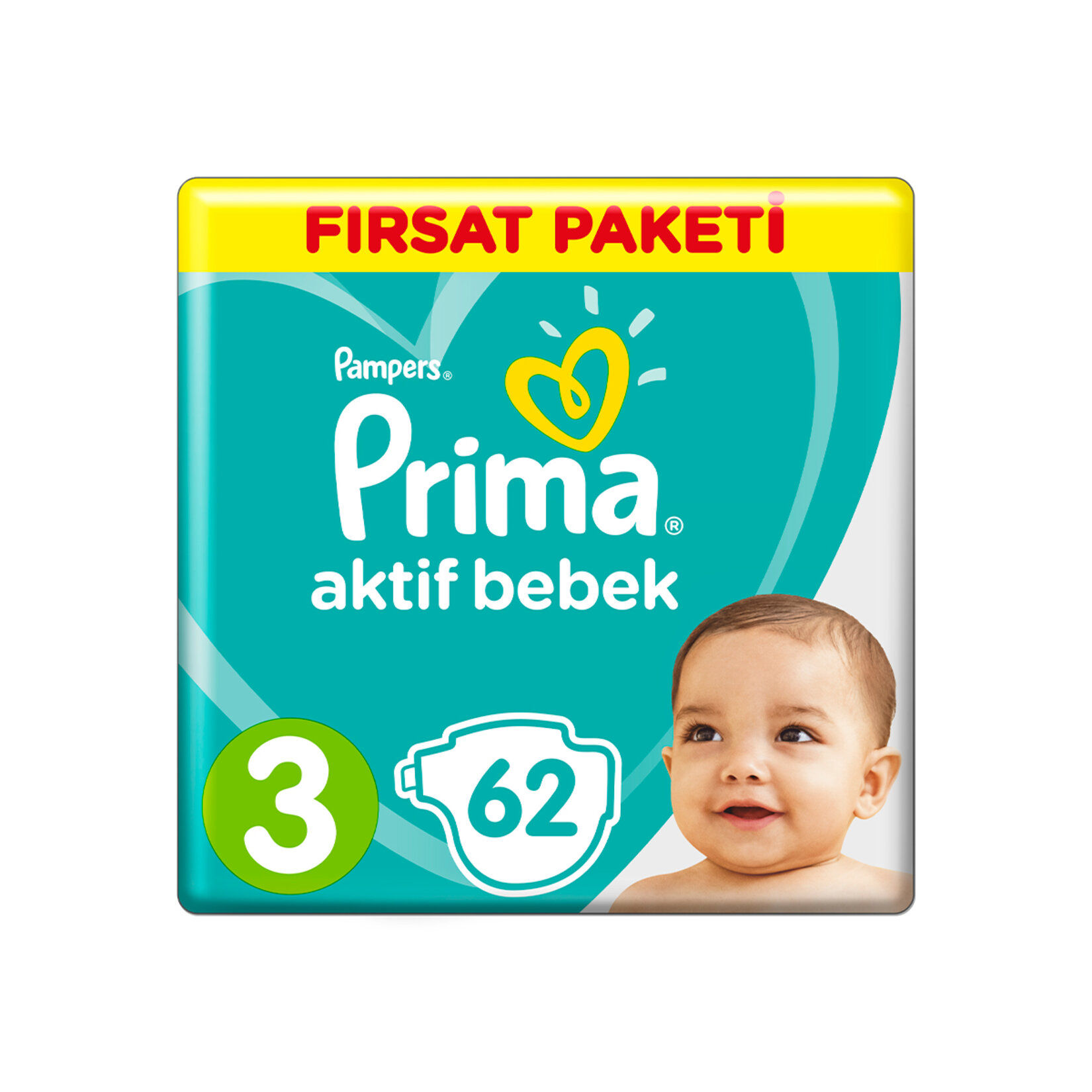 Prima Aktif Bebek 3 Beden 6-10 Kg 62'li