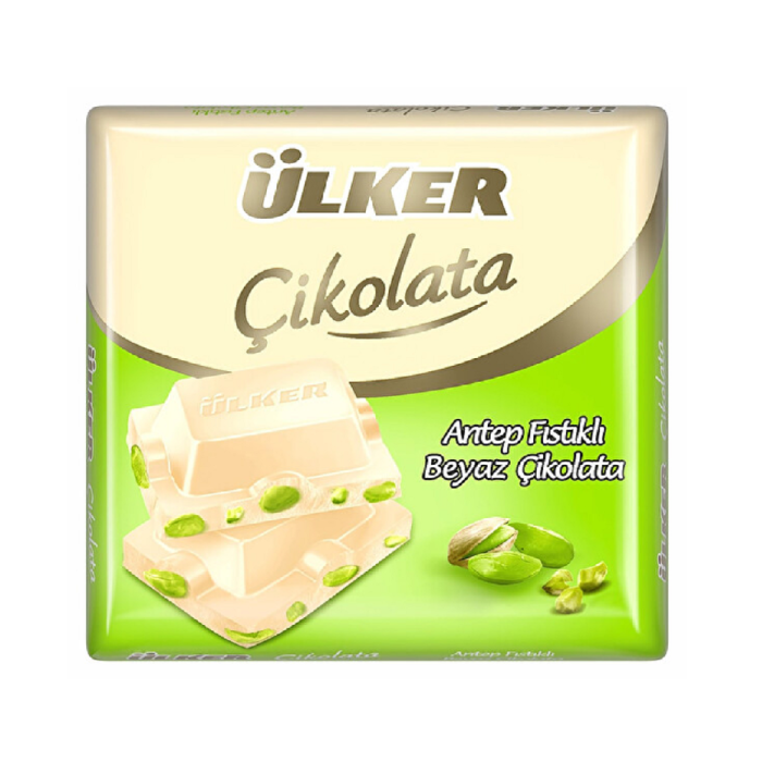 Ülker Antep Fıstıklı Beyaz Kare Çikolata 65 Gr