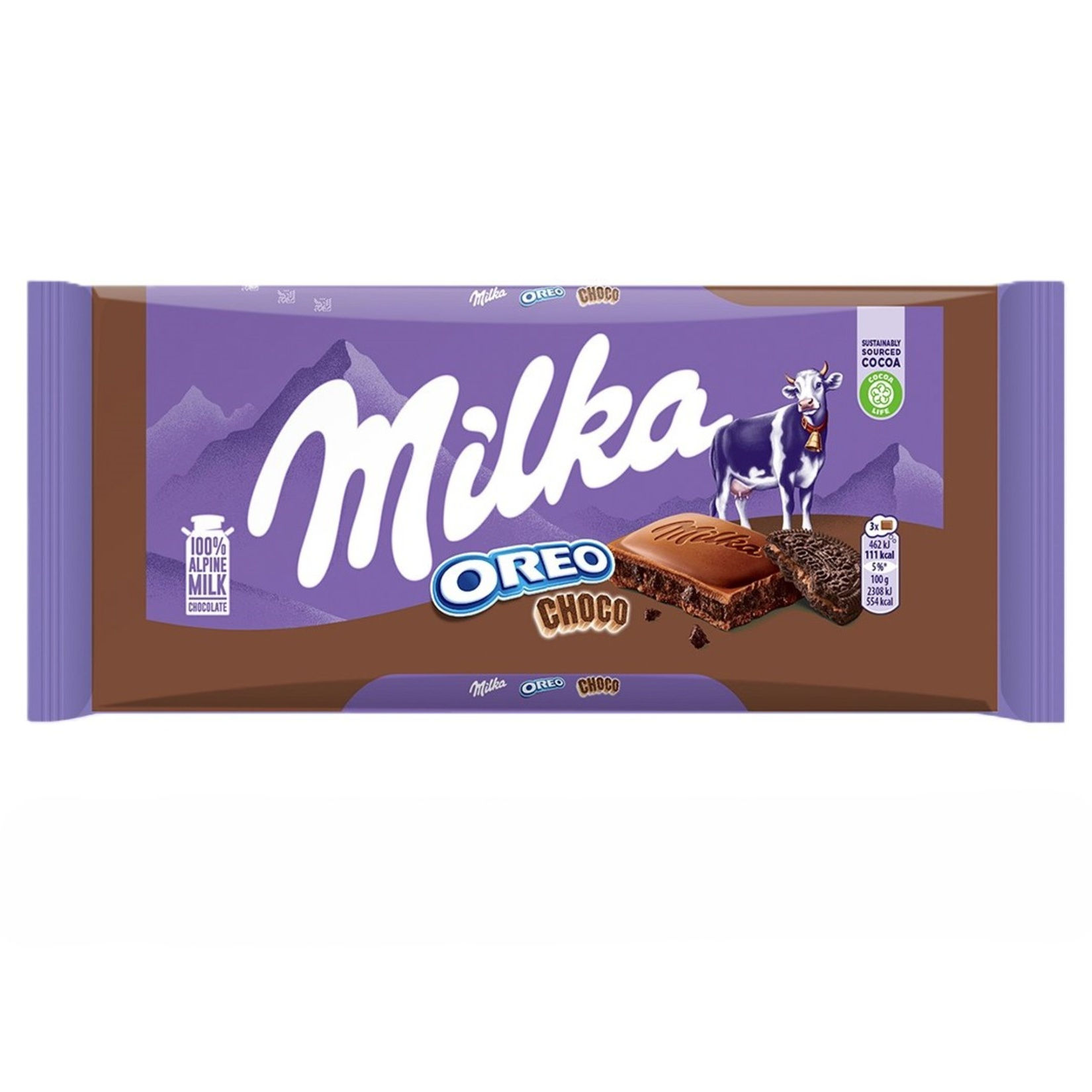 Milka Oreo Choco Sütlü Bisküvi Parçalı Çikolata 100 Gr