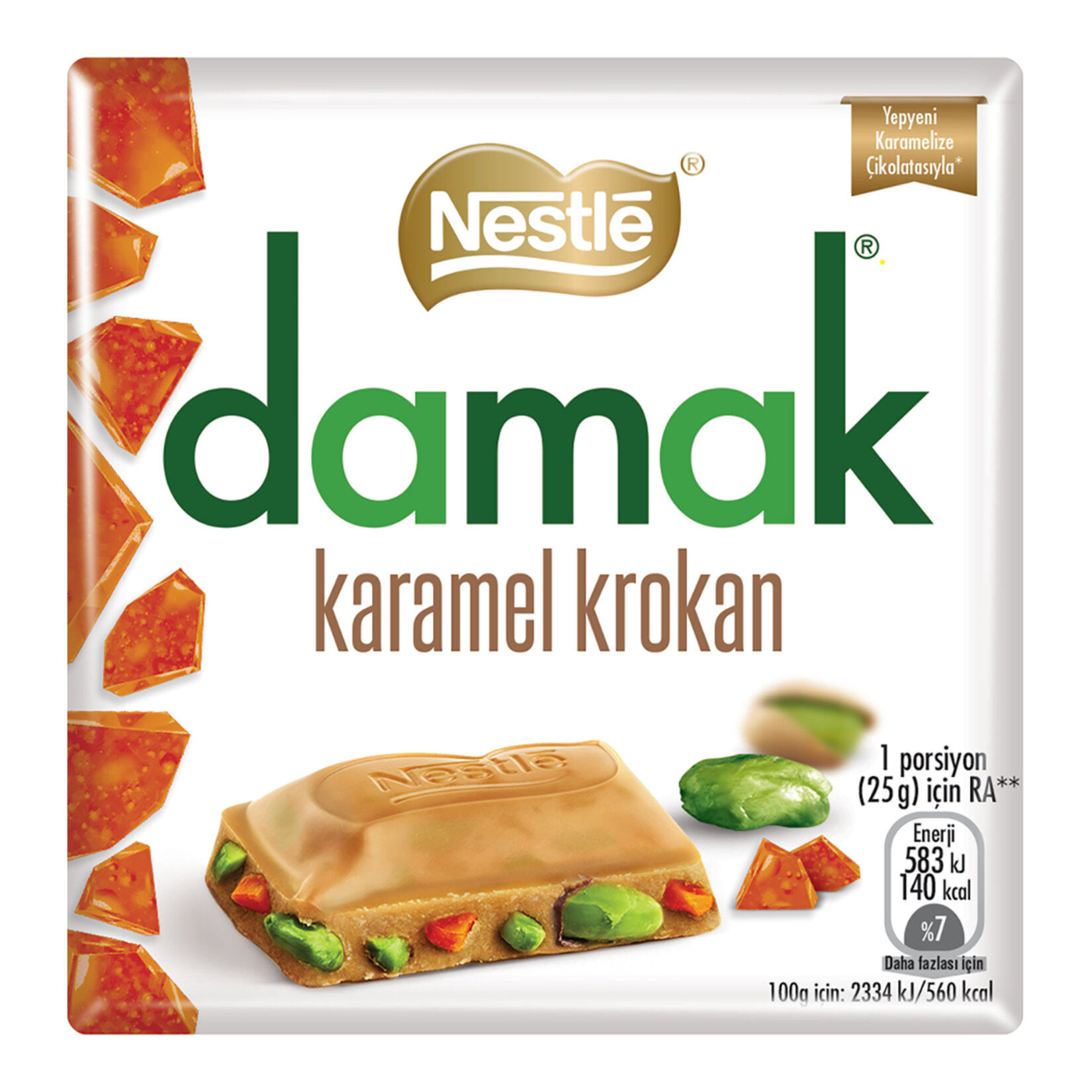 Nestle Damak Karamel Krokan Antep Fıstıklı 60 Gr