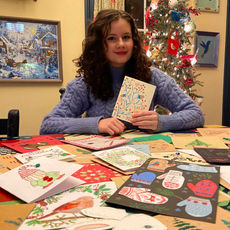 2021 Rogers Scholar Maggie Durbin delivers Christmas cards to nursing homes