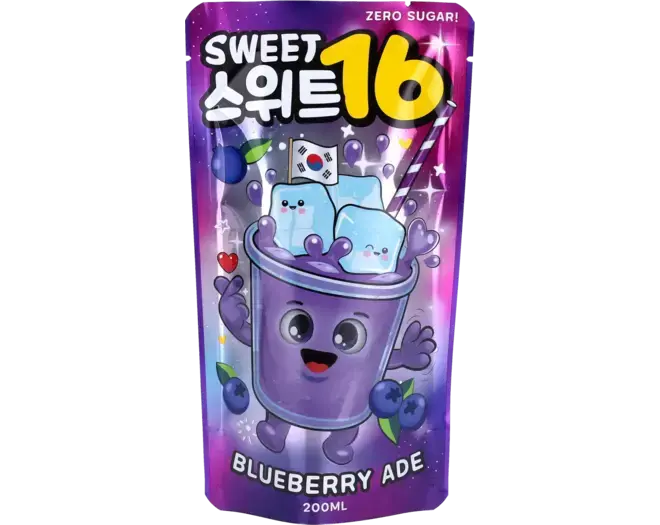 Sweet16 Blueberry Ade (Zero Sugar) with Sweeteners 10x200ml (Korean)