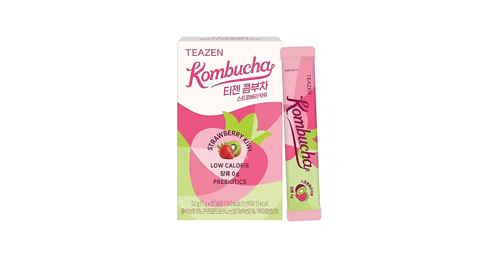 TEAZEN Kombucha Strawberry Kiwi Hydration pack 10 Sticks x 5g