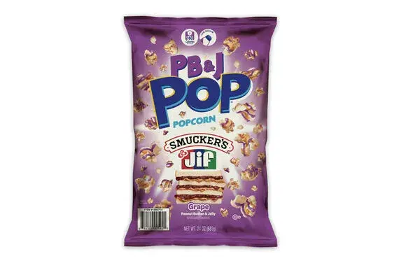 PB&J Peanut Butter & Grape Popcorn 12 x 149g USA 1 + 1 Free (72 Case Pallet)