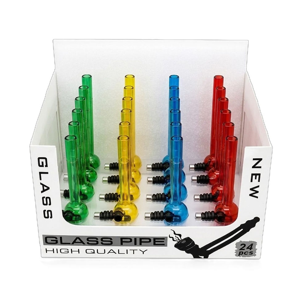 Weed Pipe Glas Kugel Farbig (24 Stk)