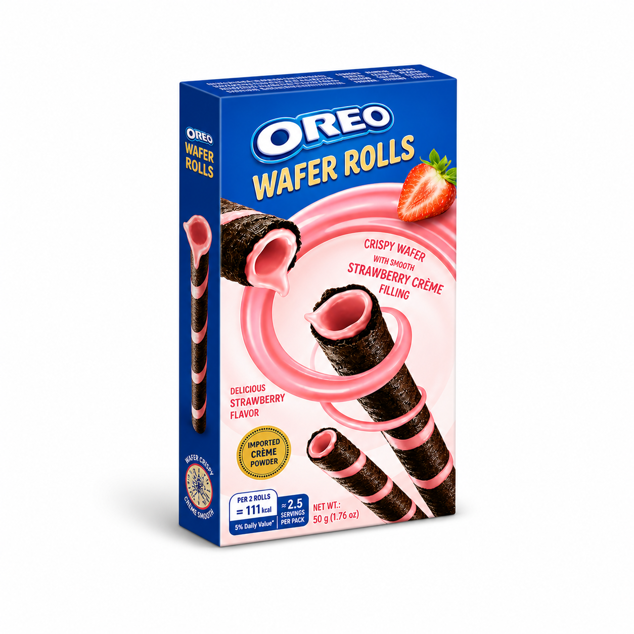 Oreo Cocoa Crisp Rolls Strawberry Milkshake 24 x 50g (Imported Asia)