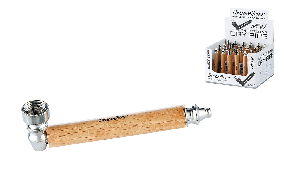 Metallpfeife mit Holz 12 cm