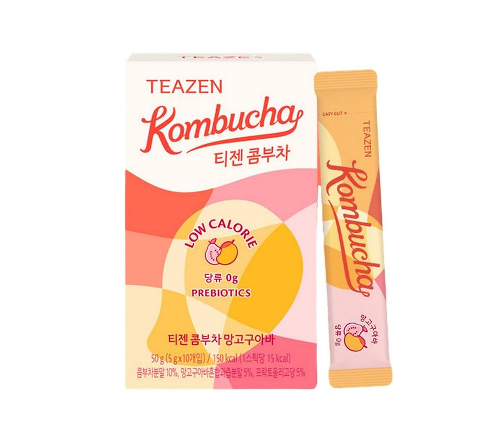 TEAZEN Kombucha Mango Guave Tasty & Fizzy Healthy Tea (Sugar Free) 10 x 5g