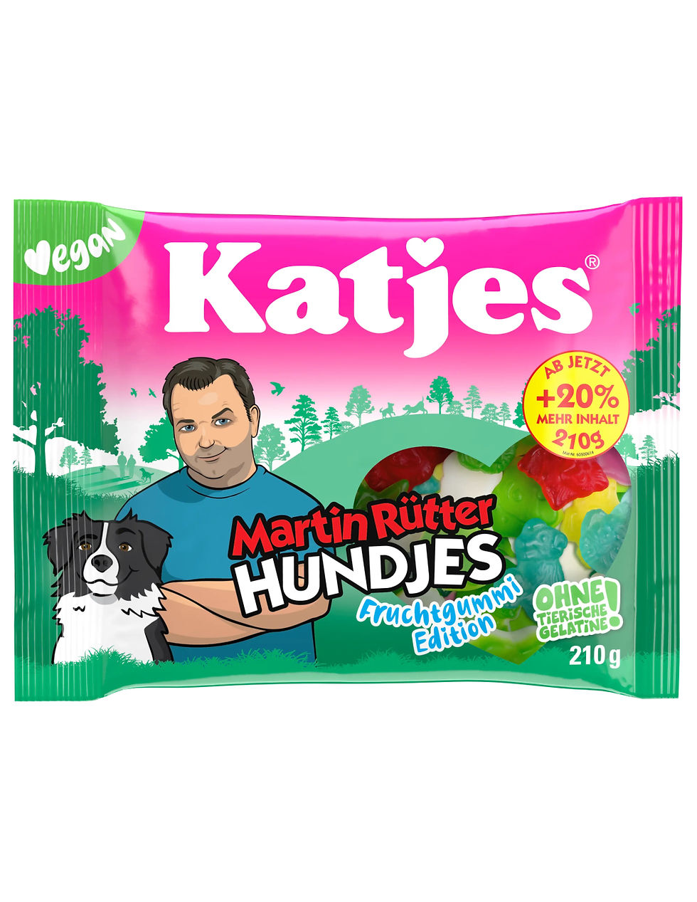 Katjes Martin Rütter Hündjes Fruchtgummi 18 x 210g