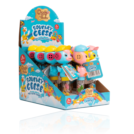 Candy Paradise Quietschende Gänse Spielzeug mit Bonbons 12x10g (HALAL)