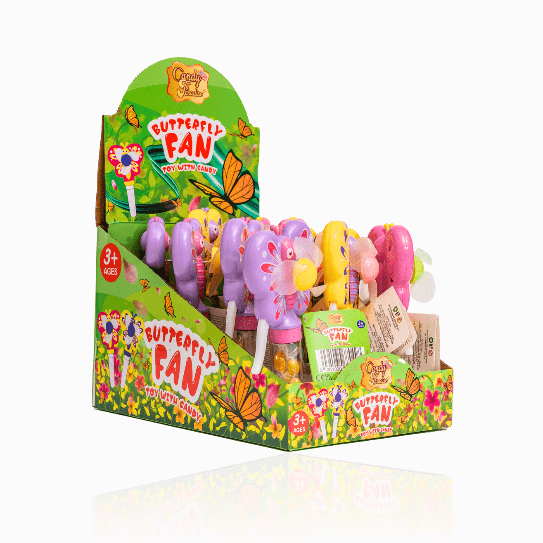 Candy Paradise Butterfly Fan Toy With Candy 12x10g (HALAL)