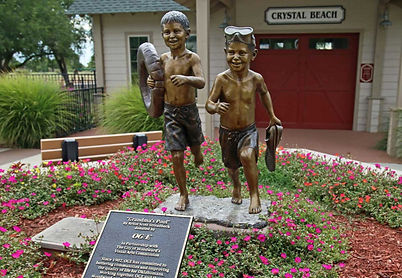 Grandma's Pool Statue at Crystal Beach Park