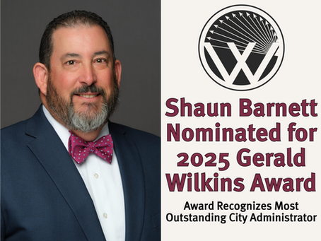 City Managers Nominated for 2025 Gerald Wilkins Award for Most Outstanding City Administrator