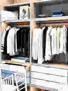 closet organized with drawers and shelves