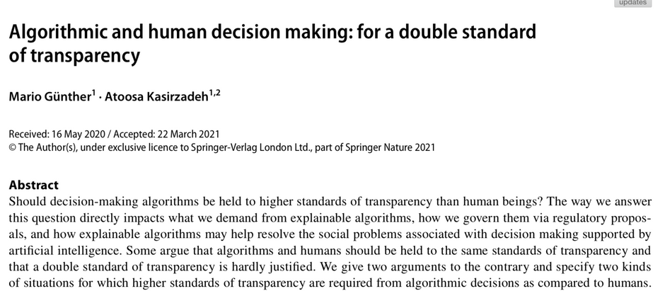 Algorithmic Transparency