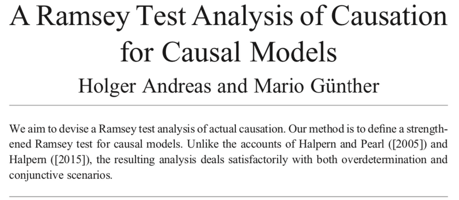 A Ramsey Test Analysis of Actual Causation