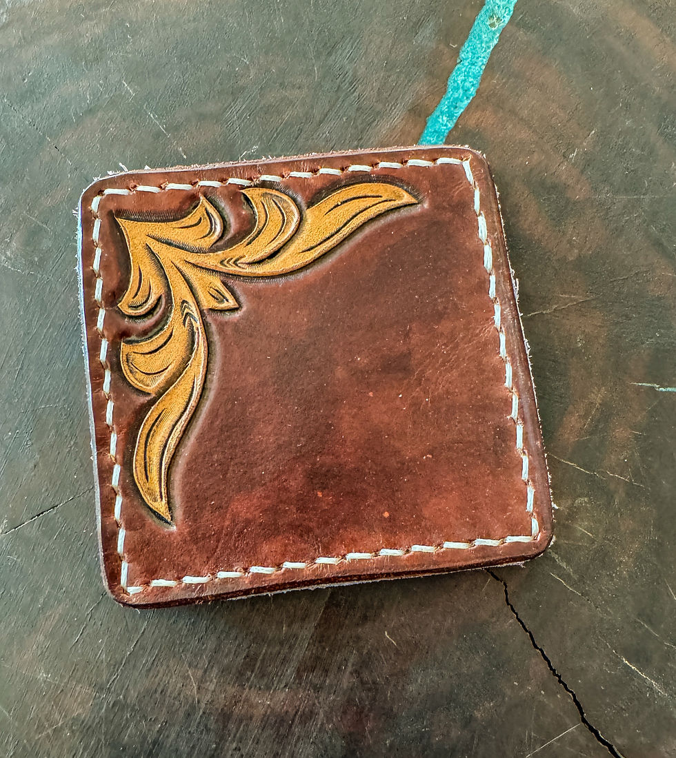 Thumbnail: Rodeo Road Leather Belt Conchos
