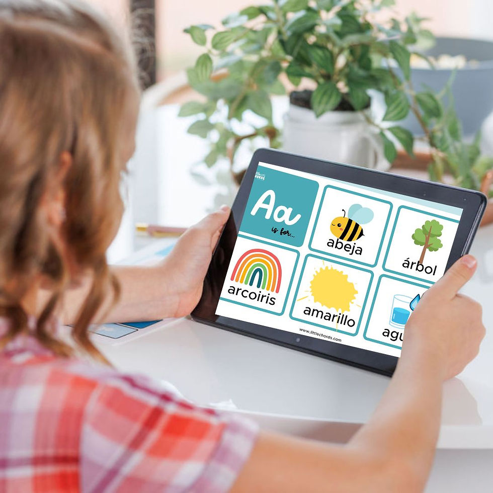 Spanish vowels flashcards!